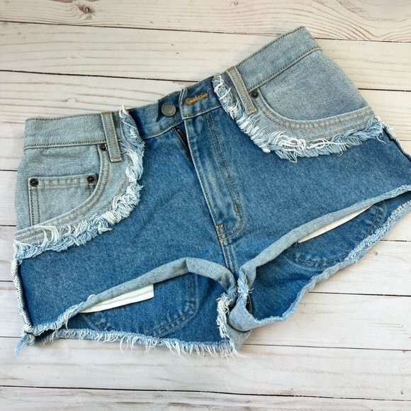 Carmar Light Blue Distressed Jean Shorts - Picture 1 of 9
